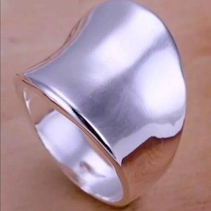NEW 925 Sterling Silver Wide Band Ring Sizes 8 and 9